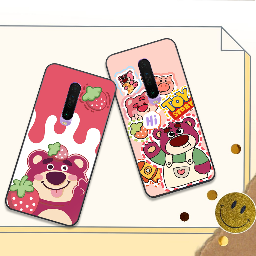 Ốp Xiaomi Redmi K20 / K20 Pro / MI 9T / K30 in hình họa tiết gấu dâu , gấu lotso hồng đẹp cute hot trend