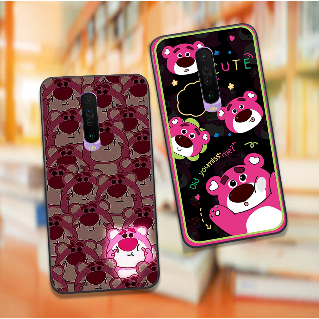 Ốp Xiaomi Redmi K20 / K20 Pro / MI 9T / K30 in hình họa tiết gấu dâu , gấu lotso hồng đẹp cute hot trend