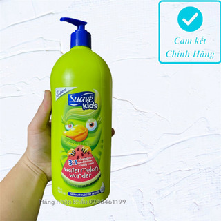 [ Chai to] Sữa Tắm Gội Xả 3in1 Suavekids Cho Bé Mỹ 2 mùi dưa hấu và táo