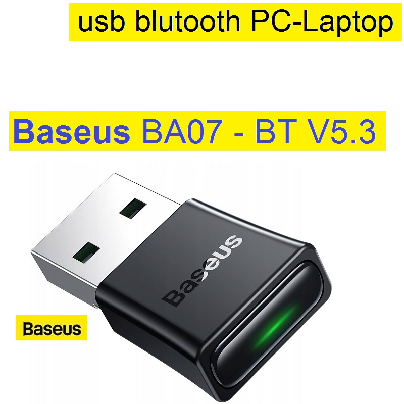 Usb bluetooth cho pc Baseus BA07 bluetooth V5.3 phiên bản mới nhất, khoảng cách kết nối bluetooth lên đến 20m