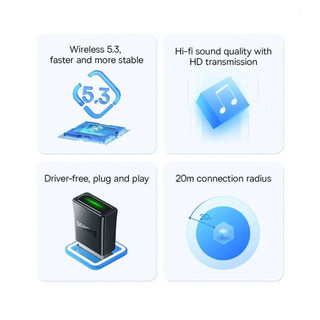 Usb bluetooth cho máy tính Baseus BA07 bluetooth V5.3 -Bảo Hành 6 tháng