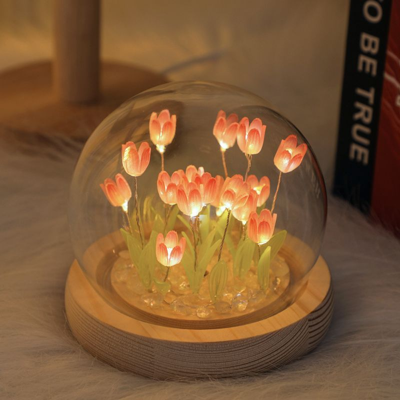 Đèn ngủ hoa tulip led trang trí decor phòng ngủ