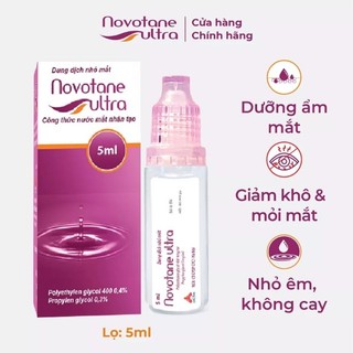 Novotane Ultra Nước Mắt Nhân Tạo Giảm Khô Mắt, Mỏi Mắt (5ml)