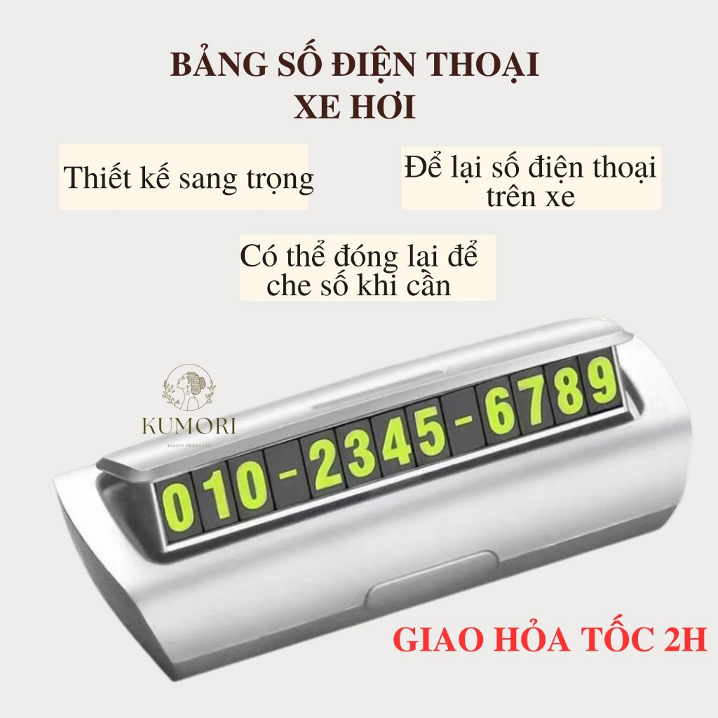 BẢNG SỐ ĐIỆN THOẠI Ô TÔ CÓ NẮP ĐÓNG MỞ TÙY CHỈNH hộp để lại số điện thoại khi đậu xe thiết kế sang trọng hiện đại cho xe