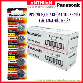 Vỉ 5 viên cr2032 / cr2025 / cr2016 panasonic 3v. pin nút áo made in indonesia