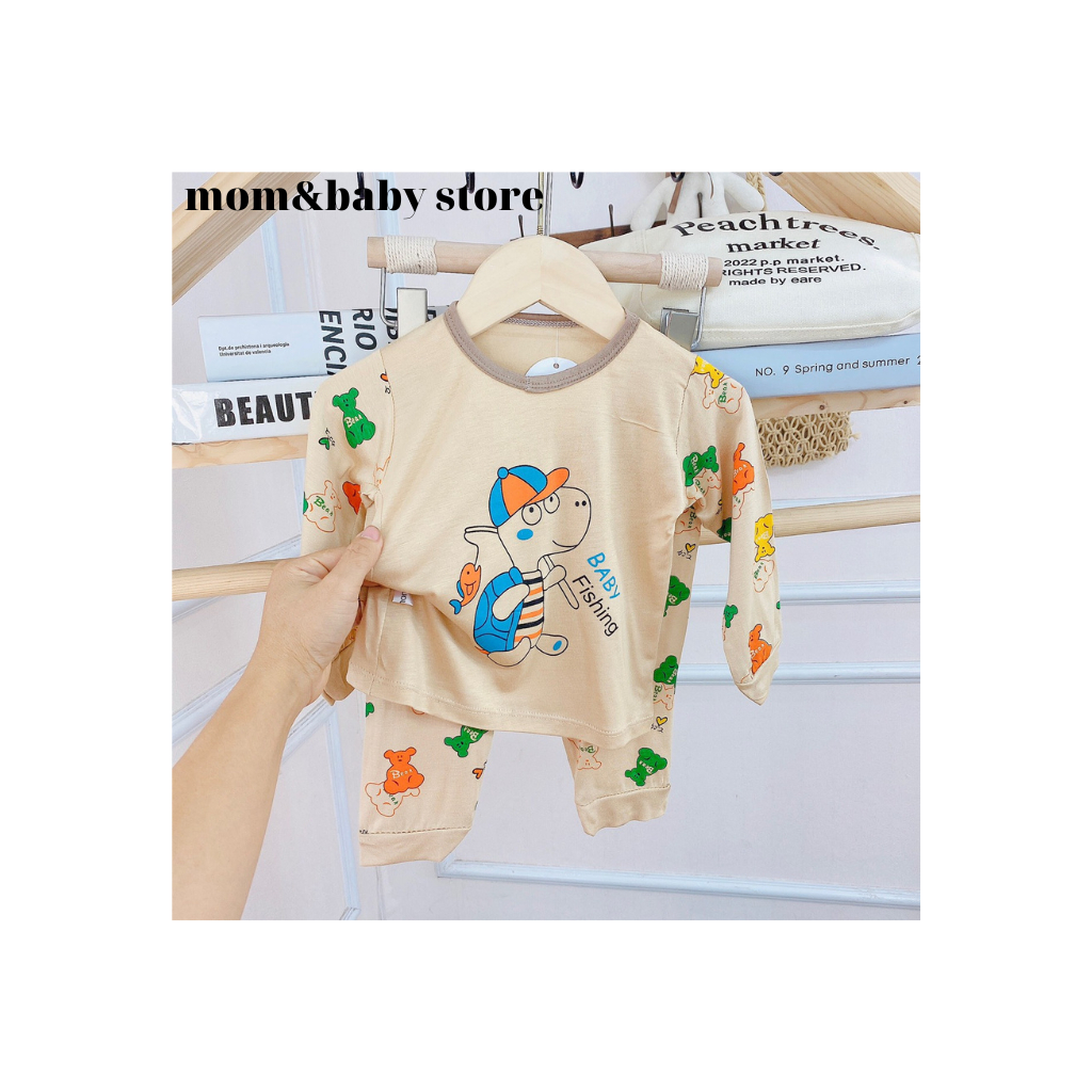 Bộ Dài Tay Thun Lạnh Cho Bé Trai Bé Gái