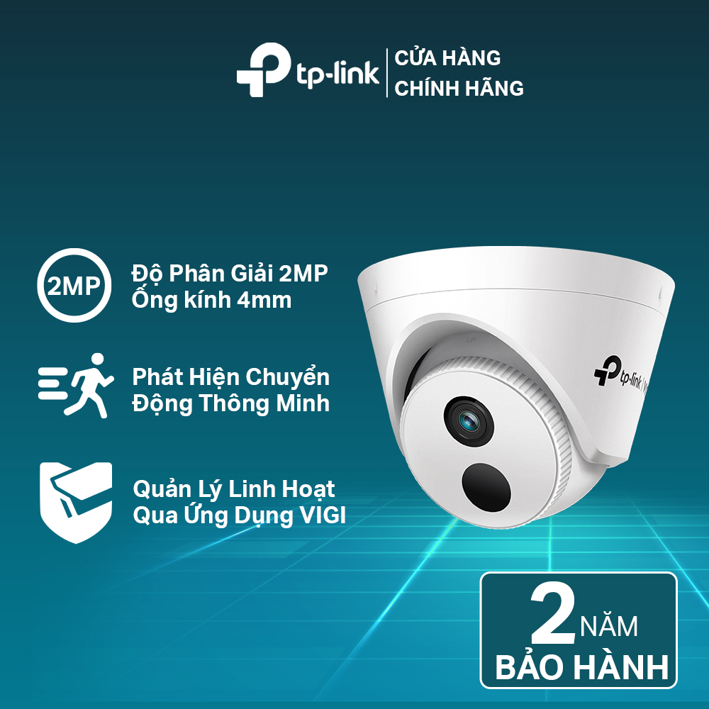 [Hỏa Tốc] Camera IP TP-Link CCTV VIGI C420I 2MP Hỗ Trợ Hồng Ngoại, Phát Hiện Thông Minh