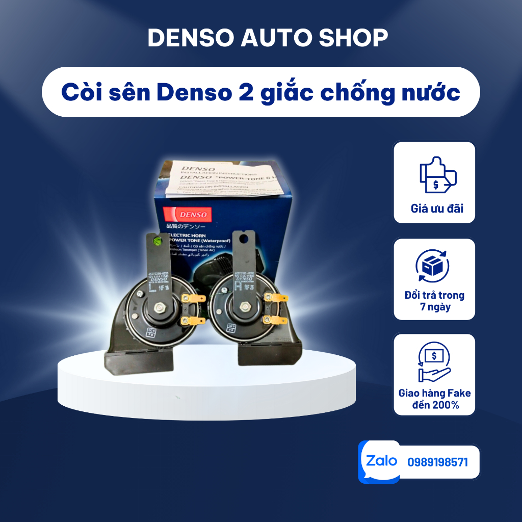 Còi sên denso 2 giắc chống nước.