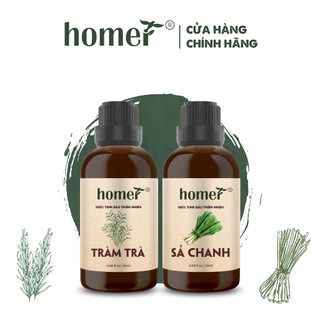 Combo 2 tinh dầu sả chanh + tràm trà homer 20ml/chai