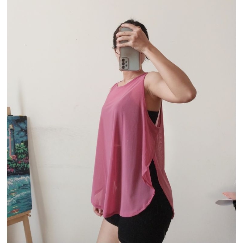 ÁO TANK TOP NỮ TẬP GYM VẢI LƯỚI SIÊU THOÁNG MÁT THOẢI MÁI VẬN ĐỘNG