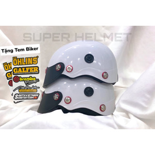 [TẶNG SET BIKER] Nón Bảo Hiểm 1/2 Đầu - Mũ Bảo Hiểm Sơn Nhiều Màu - Phủ NaNo - Gắn 7 ốc Salaya Siêu Ngầu !