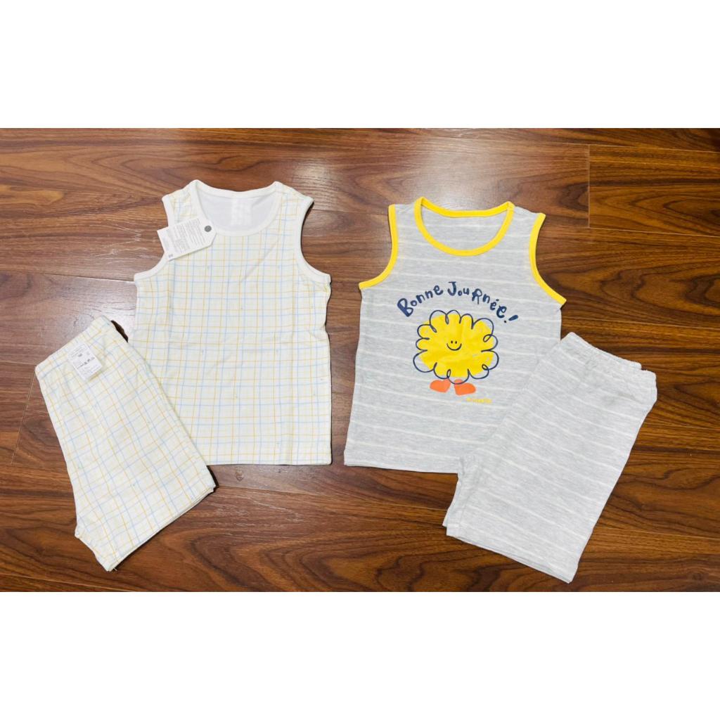 Bộ cotton Moimoln Hàn Quốc Hàng Việt Nam Xuất Khẩu Cho Bé Trai Bé Gái