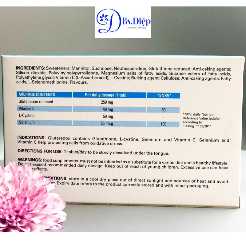 Viên ngậm Glutaredox làm sáng da hiệu quả, thải độc gan, chống lão hoá và tăng cường miễn dịch