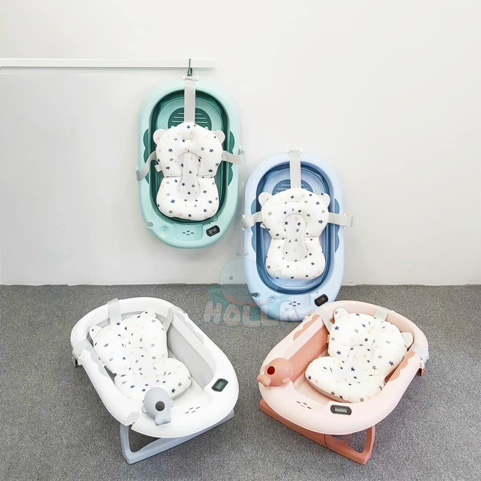 Chậu tắm thau tắm cá voi gấp gọn chính hãng Holla / Sasa cho em bé, trẻ em sơ sinh