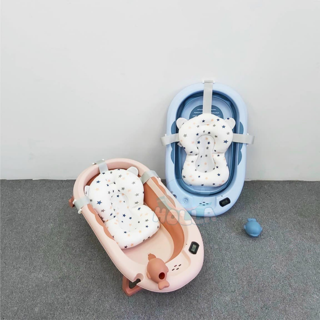 Chậu tắm thau tắm cá voi gấp gọn chính hãng Holla / Sasa cho em bé, trẻ em sơ sinh