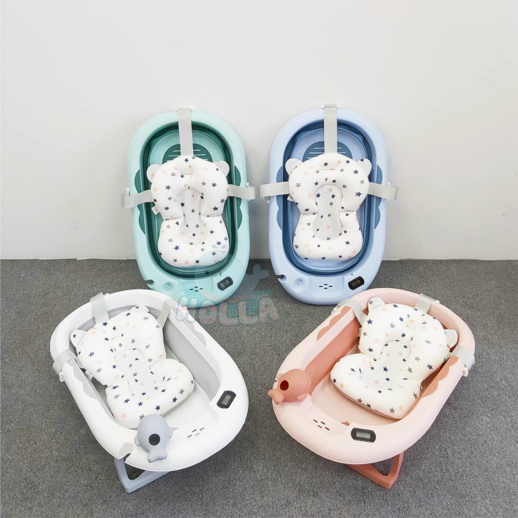 Chậu tắm thau tắm cá voi gấp gọn chính hãng Holla / Sasa cho em bé, trẻ em sơ sinh