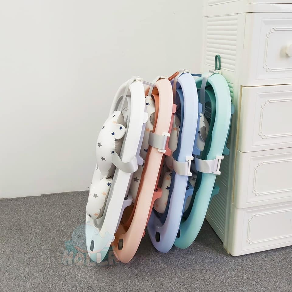 Chậu tắm thau tắm cá voi gấp gọn chính hãng Holla / Sasa cho em bé, trẻ em sơ sinh