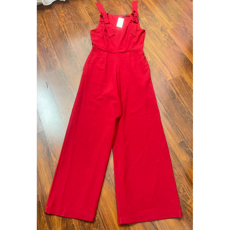 Jumpsuit đỏ nơ vai Julia Jordan size 8