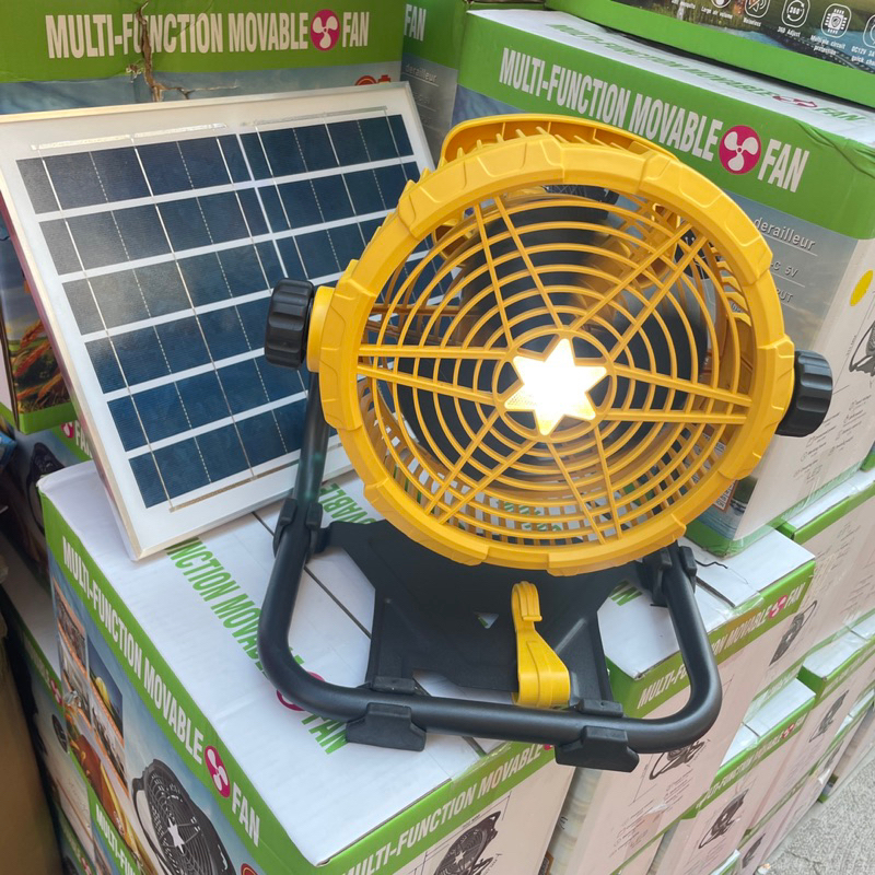 Quạt Năng Lượng Mặt trời Dã Ngoại Pin Khoẻ Chạy Liên Tục 8-24h