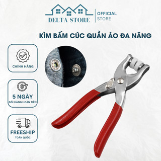 Kìm bấm cúc áo đa năng, bộ kìm bấm khuy quần áo tại nhà tiện dụng kèm hộp 100 chi tiết cúc áo