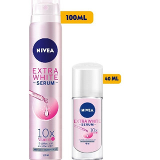 Sịt khử mùi nữ nivea extra white serum anti-perspirant 100ml / lăn khử mùi nivea serum x10