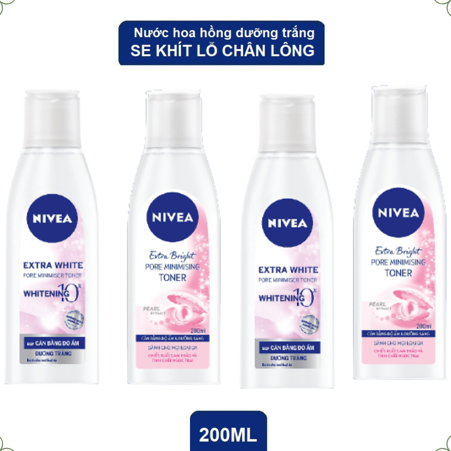 Nước hoa hồng NIVEA Extra White Pore Minimiser - Toner 200ml