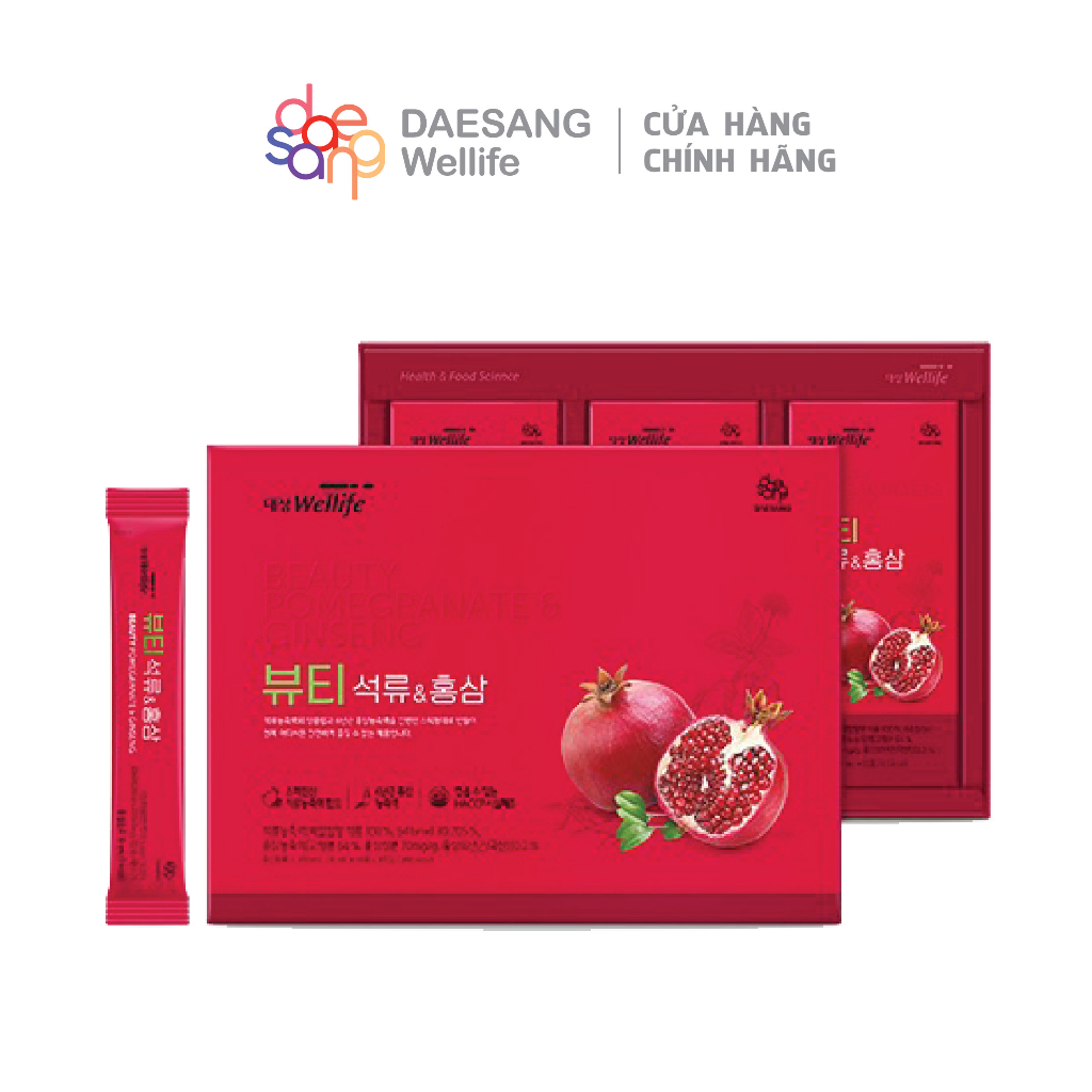 Nước hồng sâm và lựu Daesang Wellife 뷰티 석류&홍삼 (10 ml×30포)