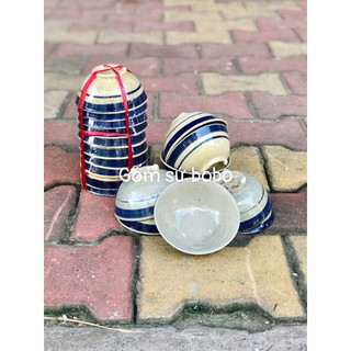 combo 10 chén đá chỉ xanh ( tặng 1 chén chấm ngẫu nhiên )