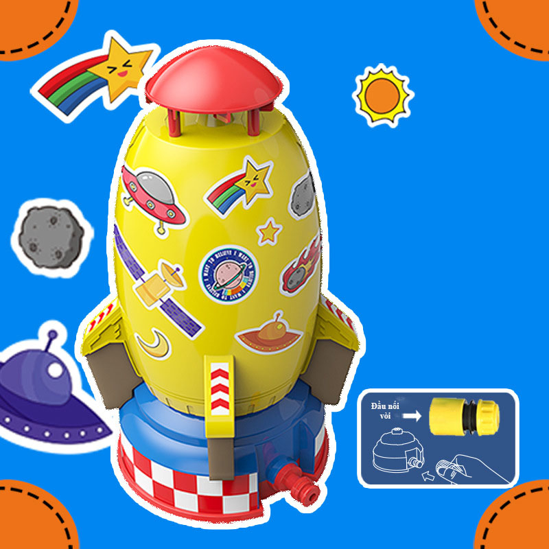 Đồ chơi phòng tắm cho bé, tên lửa phản lực nước, phun nước siêu hấp dẫn từ Biacare cho trẻ 1-3 tuổi