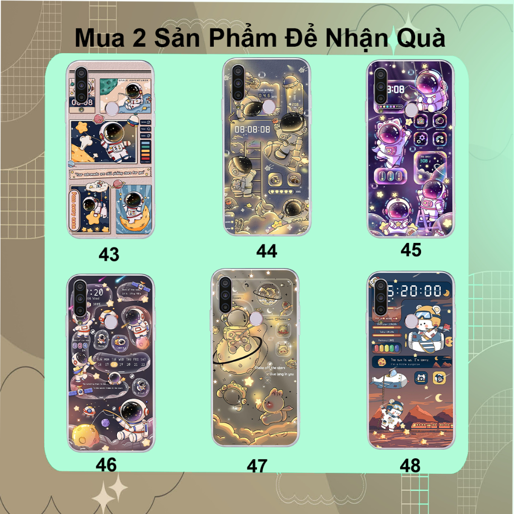 Ốp Vsmart Joy 3 / Joy 2 Plus / Joy 1 Plus / Joy 1 in hình họa tiết phi hành gia chibi 3d đẹp hot trend