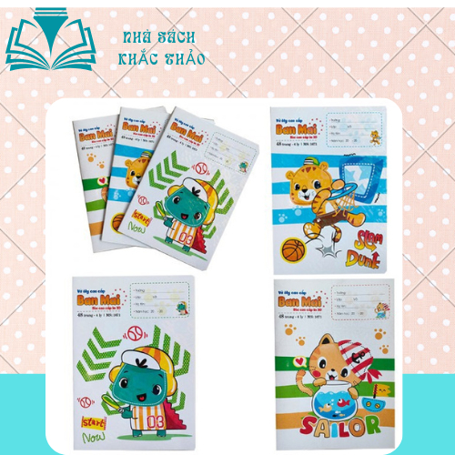 Vở 4 ô ly Cao Cấp 7 Sao - Ban Mai 48 trang (4 ô ly 2,5x2,5mm) Lốc 10 quyển