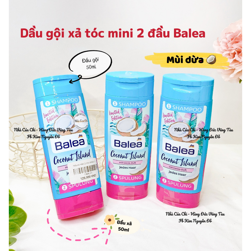 Gội xả mini 2 đầu Balea - Đức