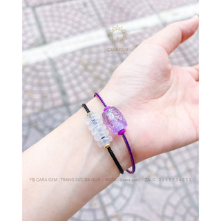 Vòng tay lu thống đá thạch anh tím