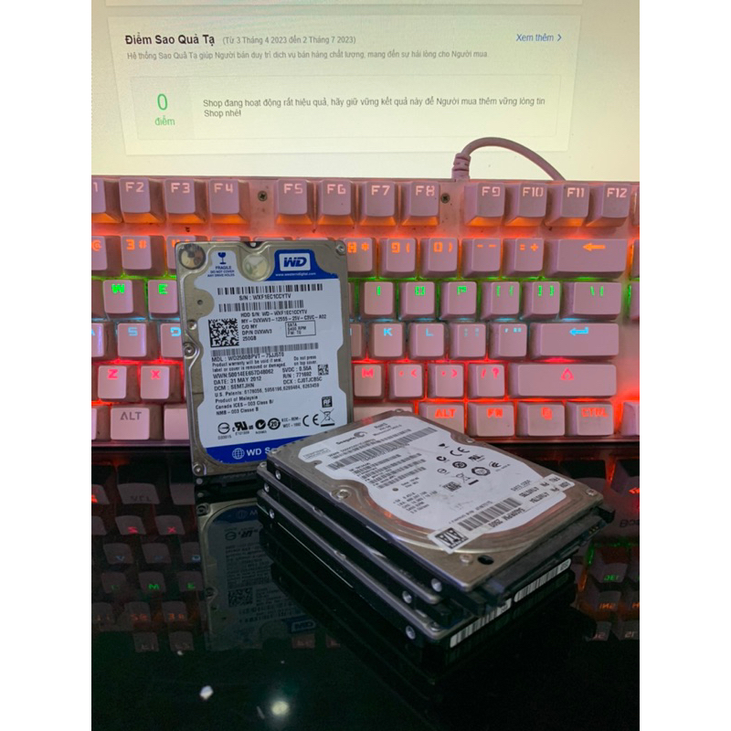 Ổ cứng HDD 250Gb laptop 2.5 inch tháo máy, thanh lý xả hàng tồn kho, làm box dữ liệu di động
