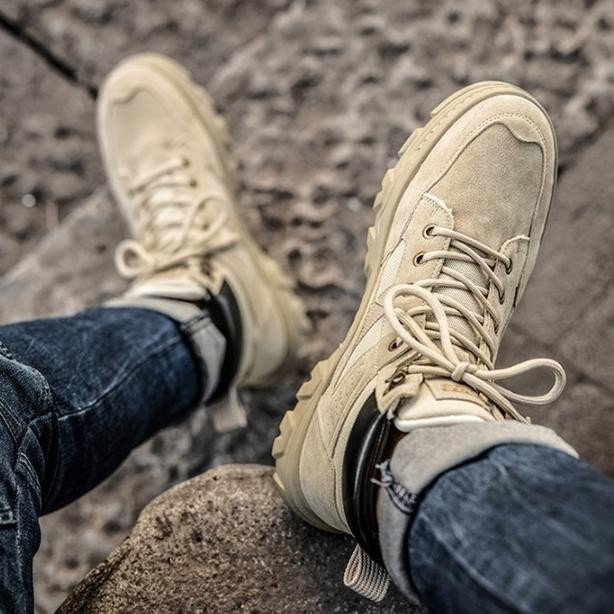 Giày Boot Nam - Boots Combat Đế Cao Cổ Điển Thời Trang 2 Màu GN427