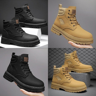 Giày boot nam - boots combat đế khâu cao 4,5cm 2 màu gn428