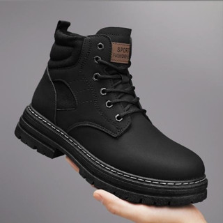 Giày Boot Nam - Boots Combat Đế Khâu Cao 4,5CM 2 Màu GN428 - GN400