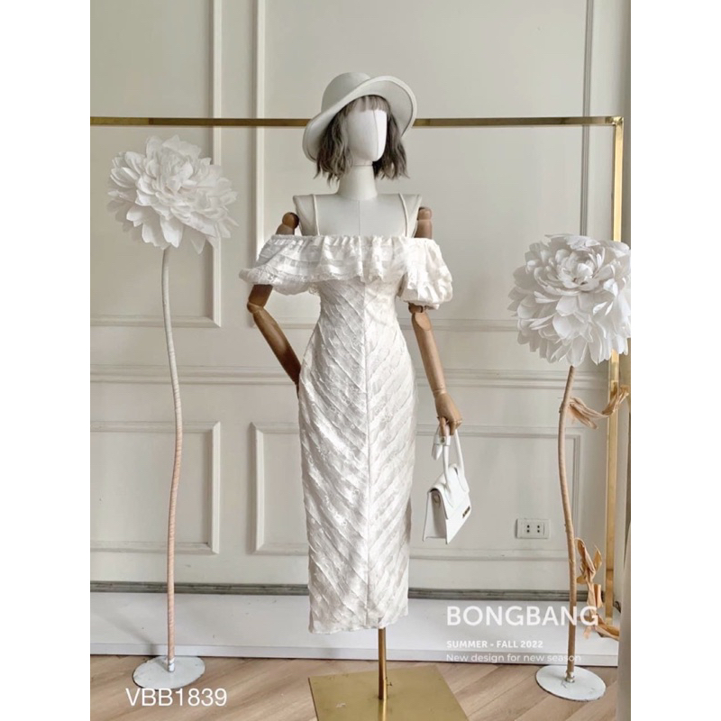 Váy dự tiệc maxi trễ vai bèo