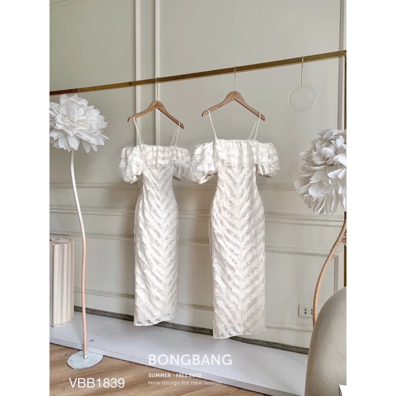 Váy dự tiệc maxi trễ vai bèo