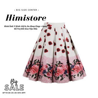 [CÓ SẴN] Chân Váy Nữ Himistore Big Size Form Chữ A In Hoạ Tiết Sinh Động Hack Gọn Dáng