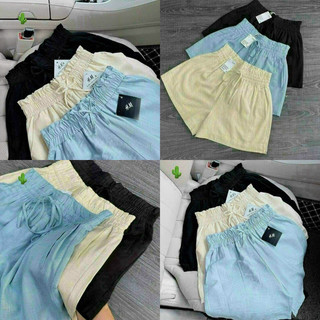 Quần short vải đũi