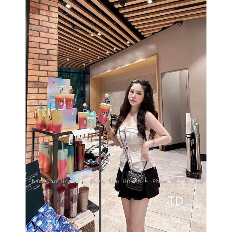 Áo quây khuy chữ x hàng QC