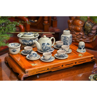 Ấm chén giả cổ men rạn Bát Tràng