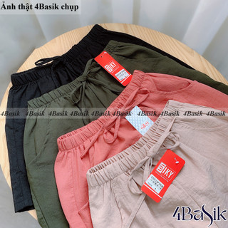 Quần short, quần đùi nữ vải đũi siêu mát - 4BASIC - SD01
