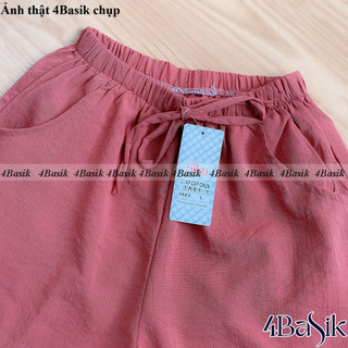 Quần short, quần đùi nữ vải đũi siêu mát - 4BASIC - SD01