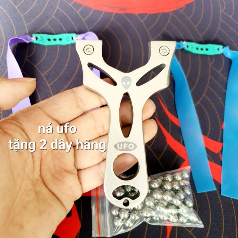 ná cao su UFO nhám + tặng 2 dây hãng + kèm 1 bịch bi + lục giác