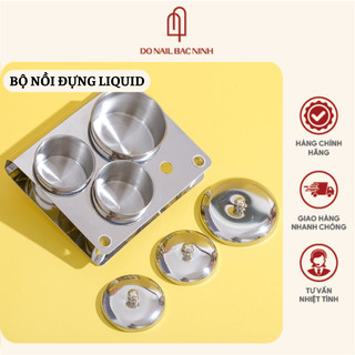 Bộ nồi inox đựng lưu huỳnh, đựng bột làm hoa nail