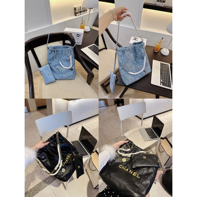 Túi tote hobo shopping siêu hot sang chảnh 32cm xanh jean