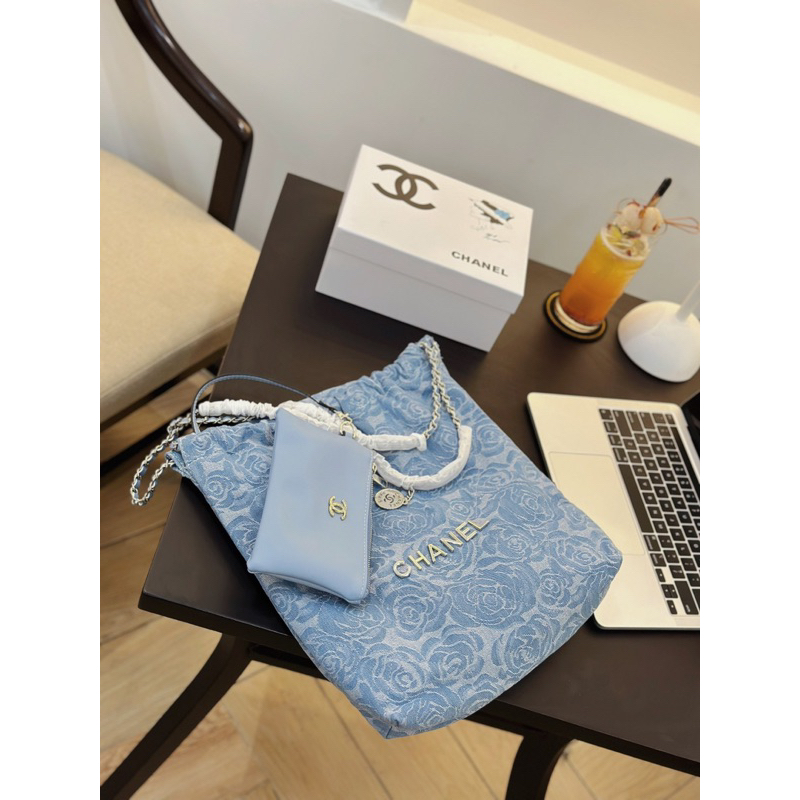 Túi tote hobo shopping siêu hot sang chảnh 32cm xanh jean