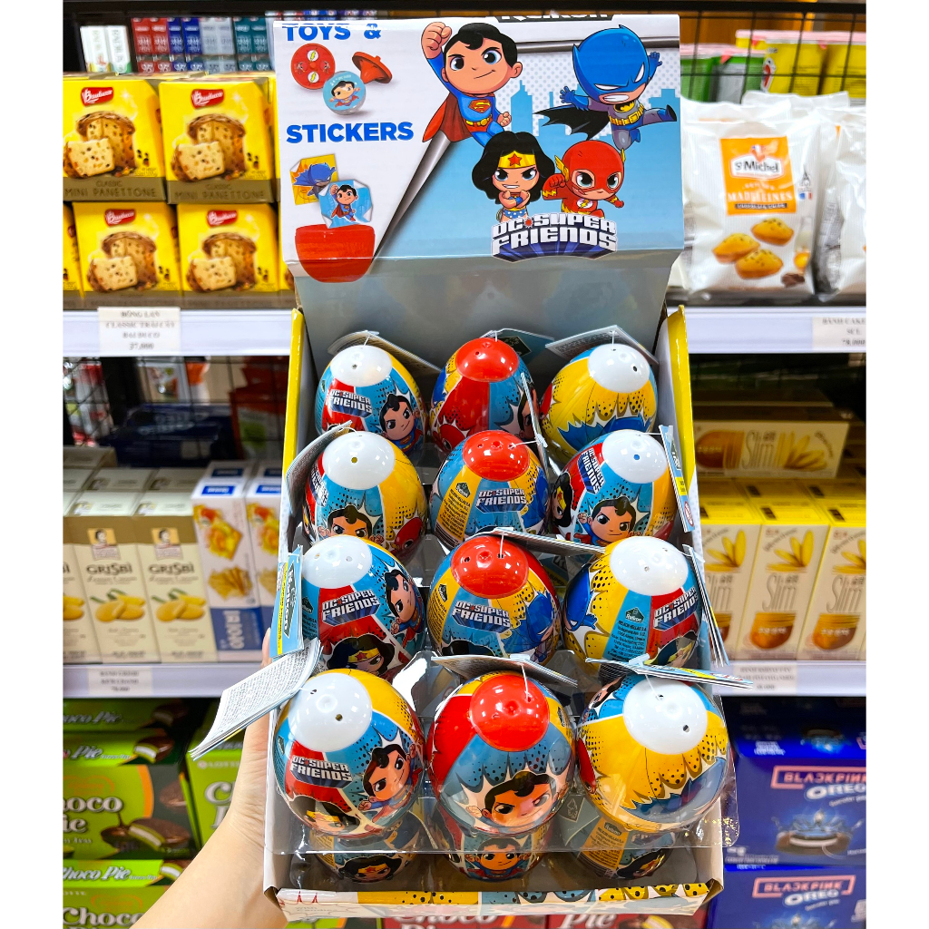 Kẹo trứng đồ chơi DC Super Friends Relkon